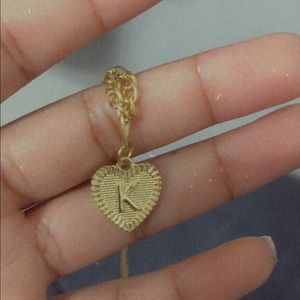 Letter “K” ankle bracelet.